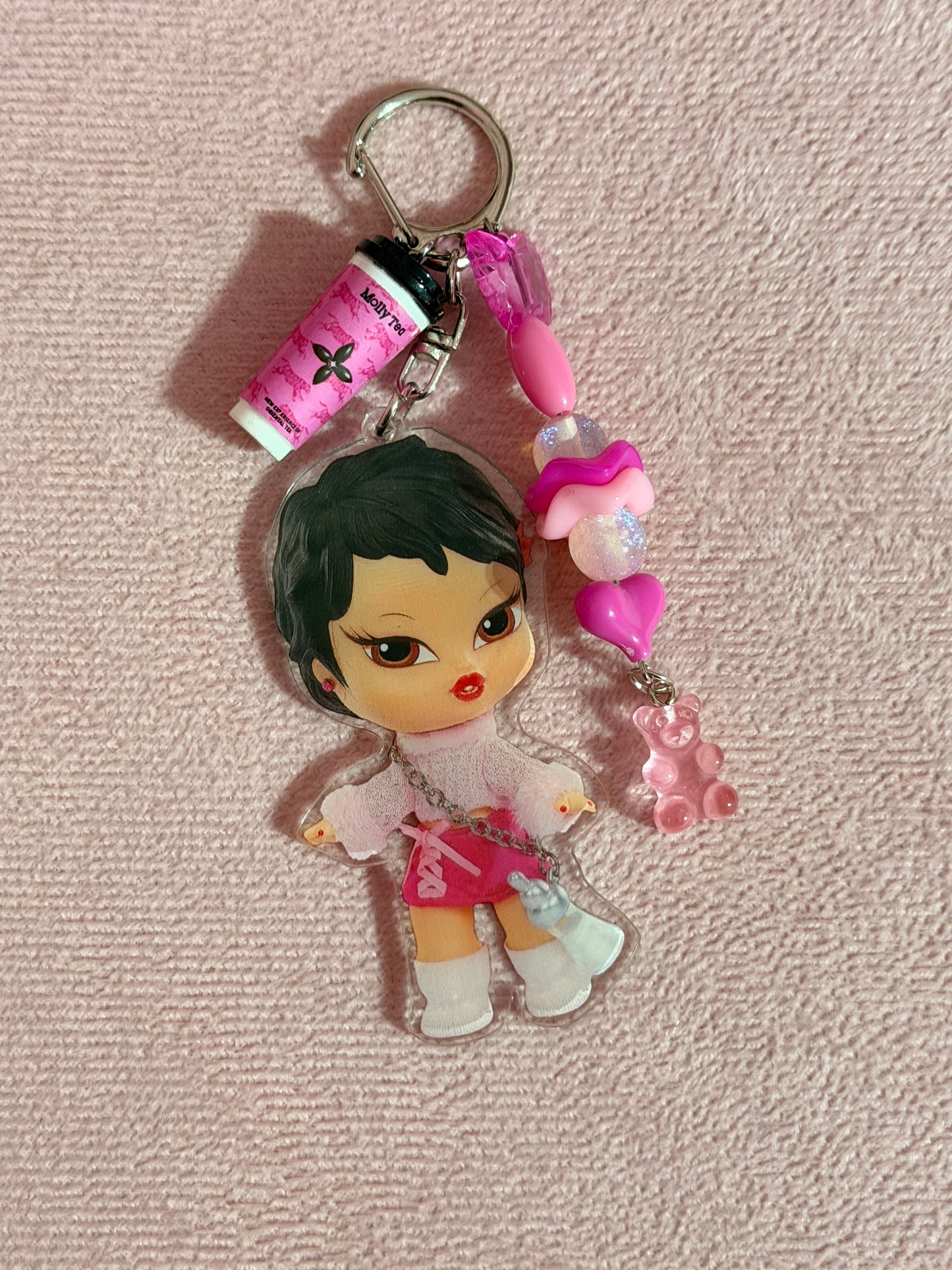 Charm Portachiavi Baby Doll - Accessori alla moda per decorazione di borse e chiavi di auto